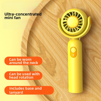 USB punjivi prijenosni turbinski ručni ventilator, visokog protoka, 5 lopatica, ugrađena baterija, kompaktne dimenzije 156×64×43 mm, 3 brzine zraka, niska buka