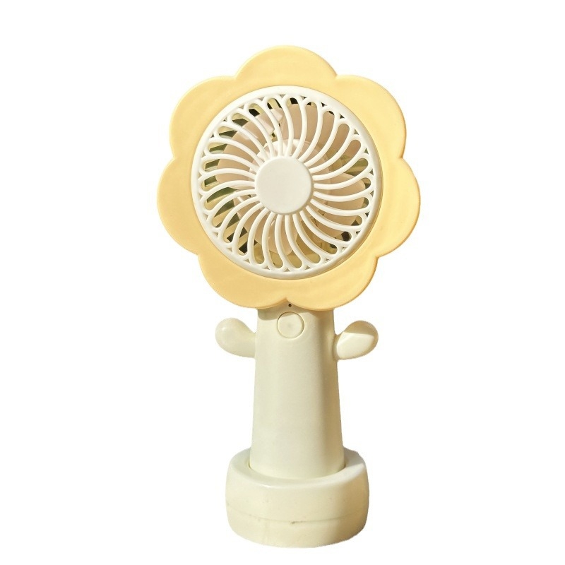 USB napajani stolni ručni mini ventilator, 4 lopatice, 3 brzine, ugrađena baterija 100–300 mAh, tihi rad ispod 36 dB
