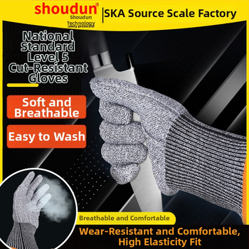 Mănuși de lucru anti-tăiere nivel 5, sârmă de oțel, rezistente la uzură, anti-alunecare