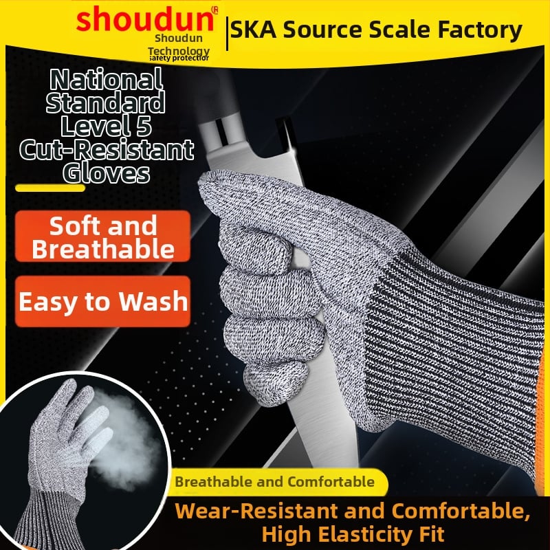 Mănuși de lucru anti-tăiere nivel 5, sârmă de oțel, rezistente la uzură, anti-alunecare