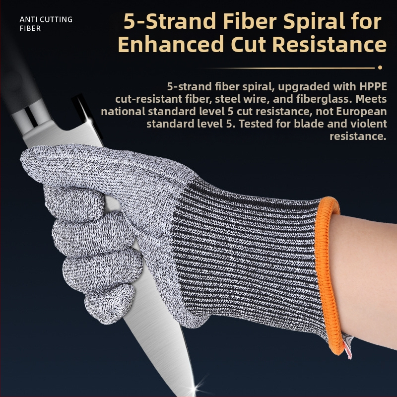 Mănuși de lucru anti-tăiere nivel 5, sârmă de oțel, rezistente la uzură, anti-alunecare