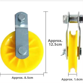 Roată pentru seră cu tambur din nylon pentru suspensie și suport reglabil, Specificația 90, Origine Hebei