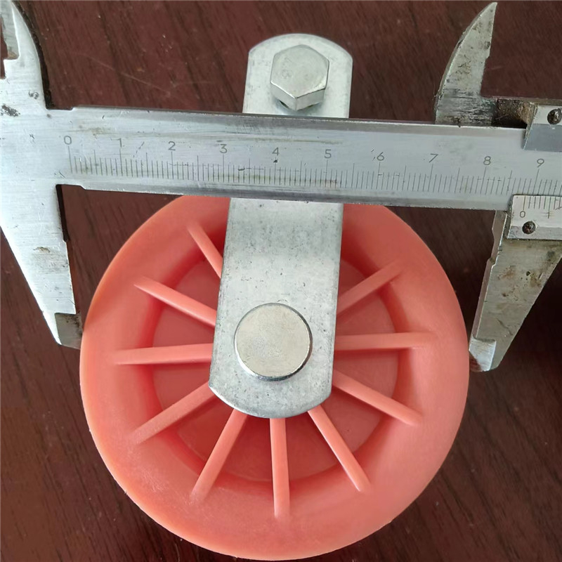 Roată pentru seră cu tambur din nylon pentru suspensie și suport reglabil, Specificația 90, Origine Hebei