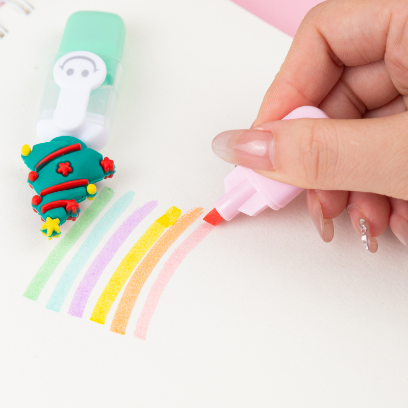 Macaron stil šestodijelni marker s karikaturama voća; prilagodba dostupna; poklon idealan