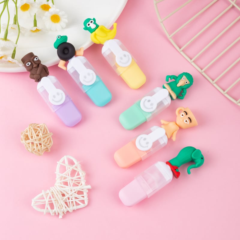 Macaron stil šestodijelni marker s karikaturama voća; prilagodba dostupna; poklon idealan