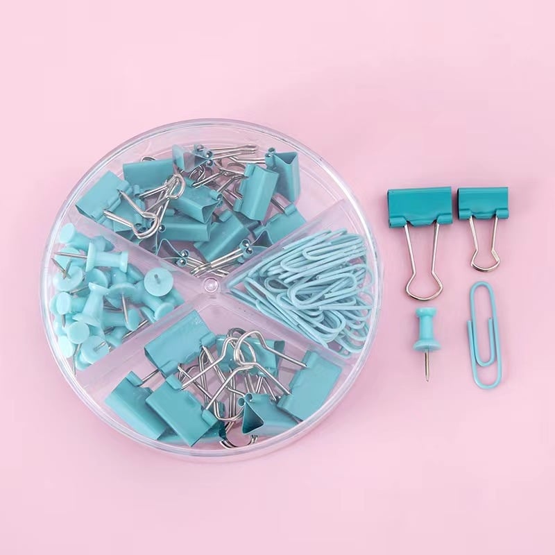 Σετ γραφείου για επιφάνεια εργασίας με μακριά κλιπ, συνδετήρες και καρφίτσες — Shengqian; Μέταλλο; Τύπος προϊόντος: χειροκρατήρας λογαριασμών