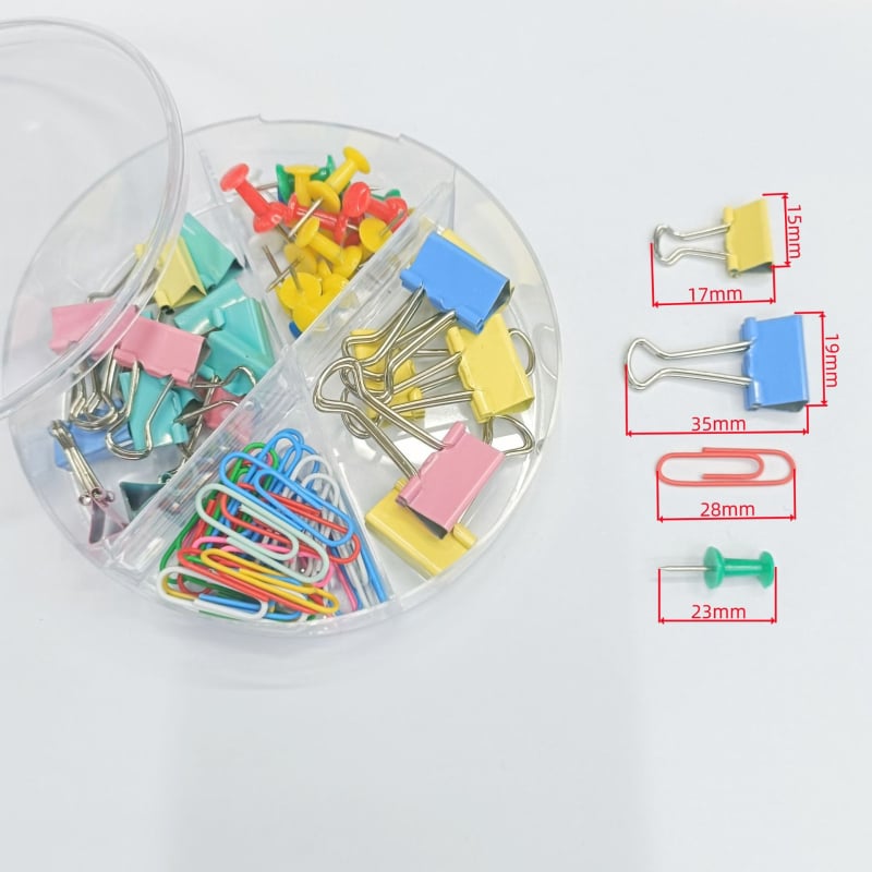 Σετ γραφείου για επιφάνεια εργασίας με μακριά κλιπ, συνδετήρες και καρφίτσες — Shengqian; Μέταλλο; Τύπος προϊόντος: χειροκρατήρας λογαριασμών