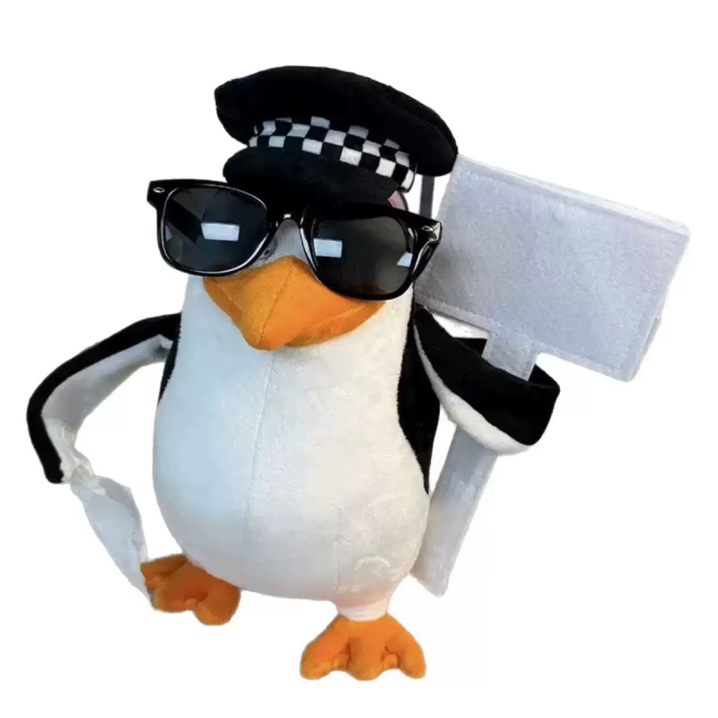 Pinguin pluș - Design abstract, pluș de înaltă calitate, umplutură PP bumbac, potrivit pentru 7–14 ani, unisex