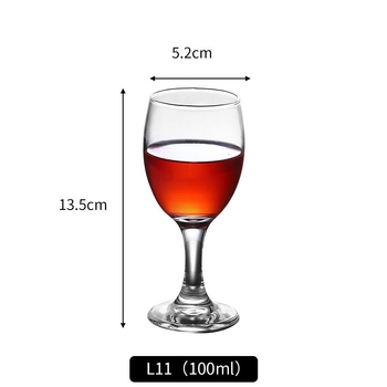 Set čaša za vino, moderan stil visokih postolja, staklo, papirnato pakiranje, moguć ispis logotipa