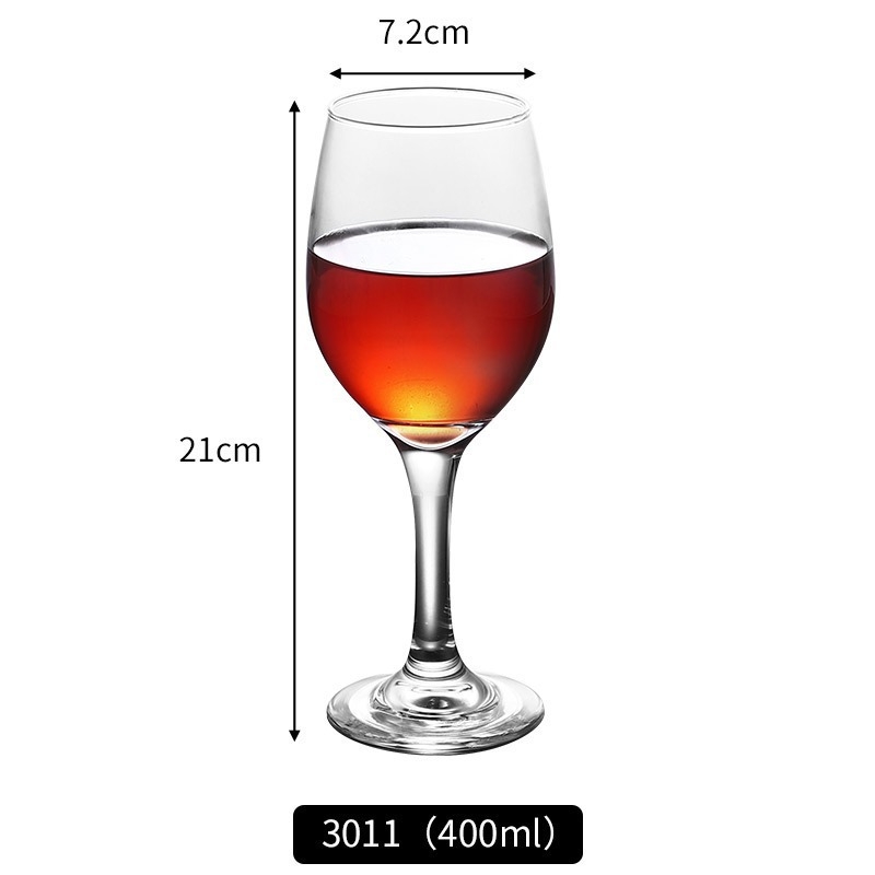 Set čaša za vino, moderan stil visokih postolja, staklo, papirnato pakiranje, moguć ispis logotipa