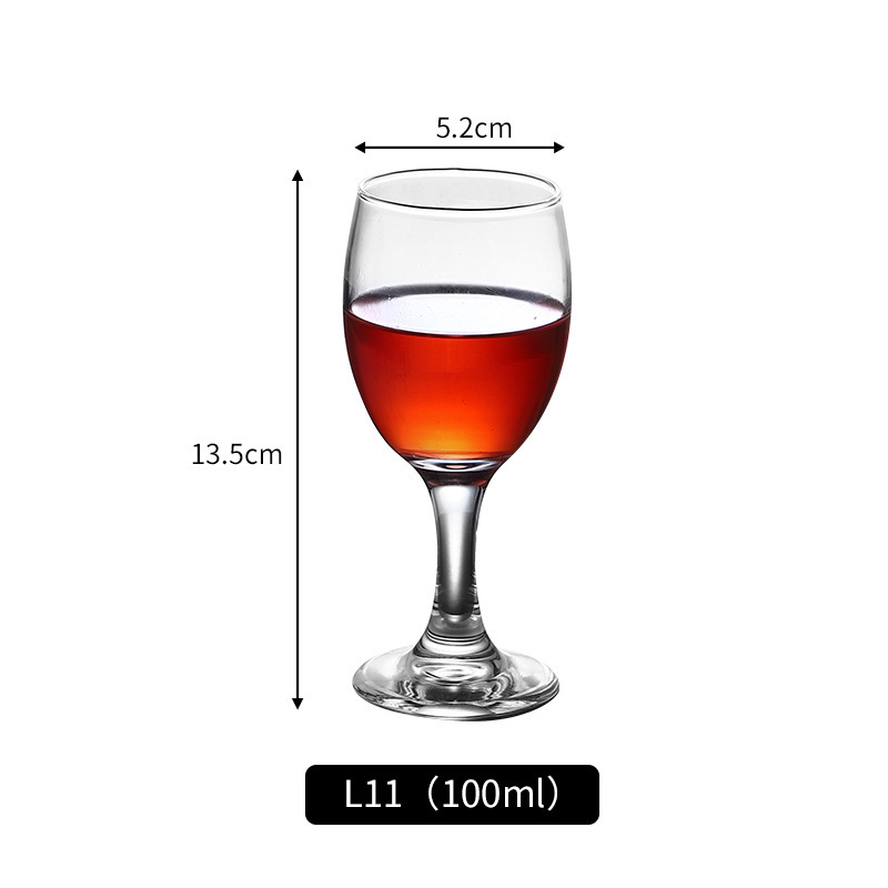 Set čaša za vino, moderan stil visokih postolja, staklo, papirnato pakiranje, moguć ispis logotipa