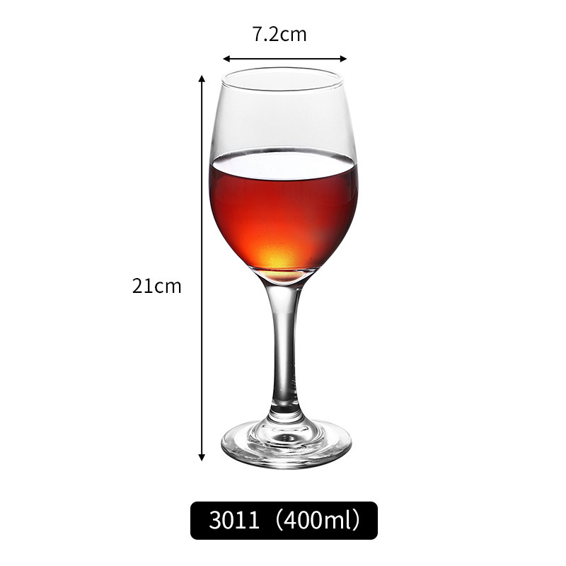 Set čaša za vino, moderan stil visokih postolja, staklo, papirnato pakiranje, moguć ispis logotipa
