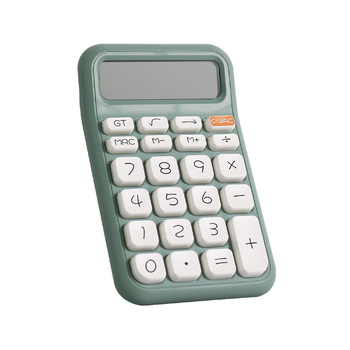 Q14 számológép 12 számjegy kijelzővel, hangfunkcióval, PVC testtel, elemmel működik – diákoknak