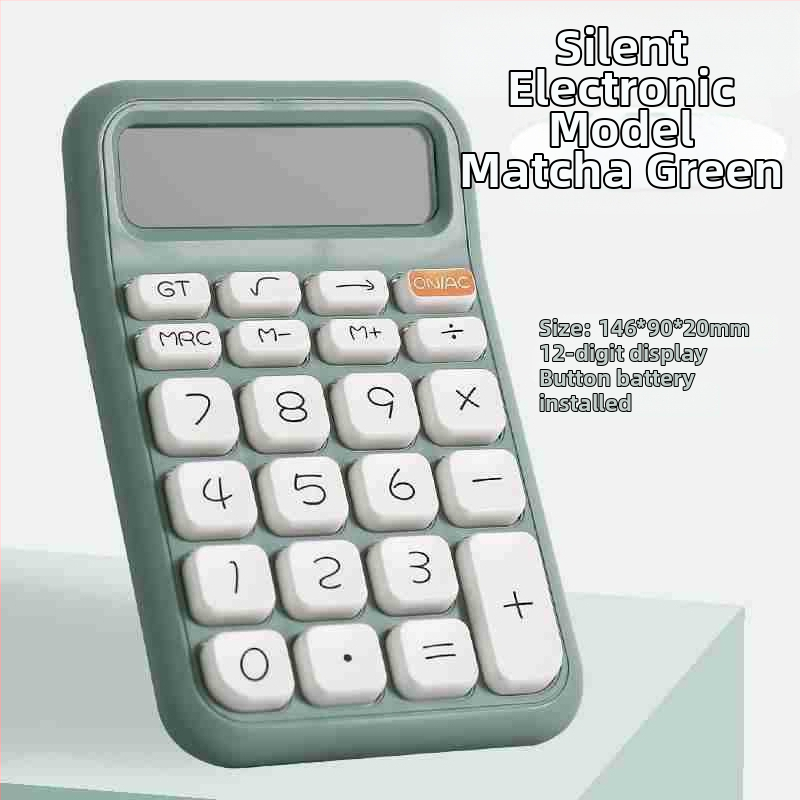 Q14 számológép 12 számjegy kijelzővel, hangfunkcióval, PVC testtel, elemmel működik – diákoknak