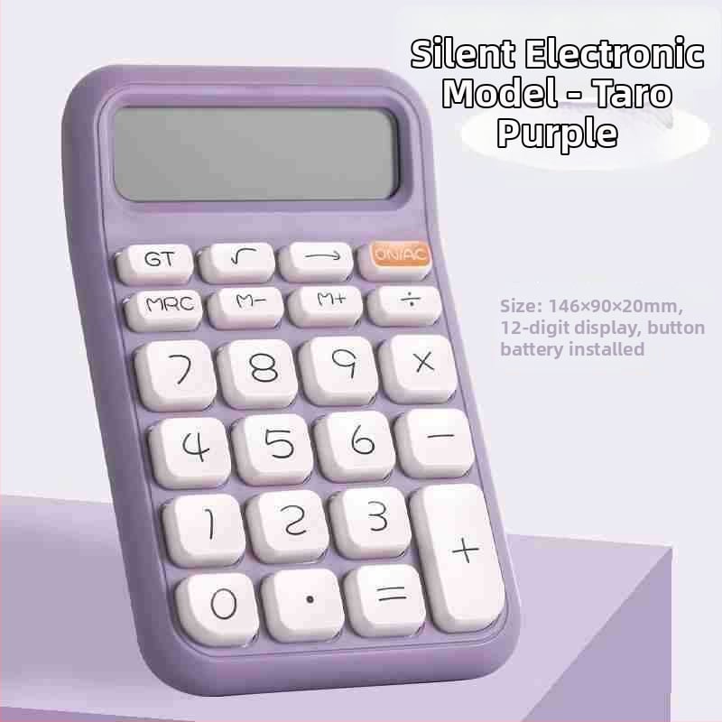 Q14 számológép 12 számjegy kijelzővel, hangfunkcióval, PVC testtel, elemmel működik – diákoknak