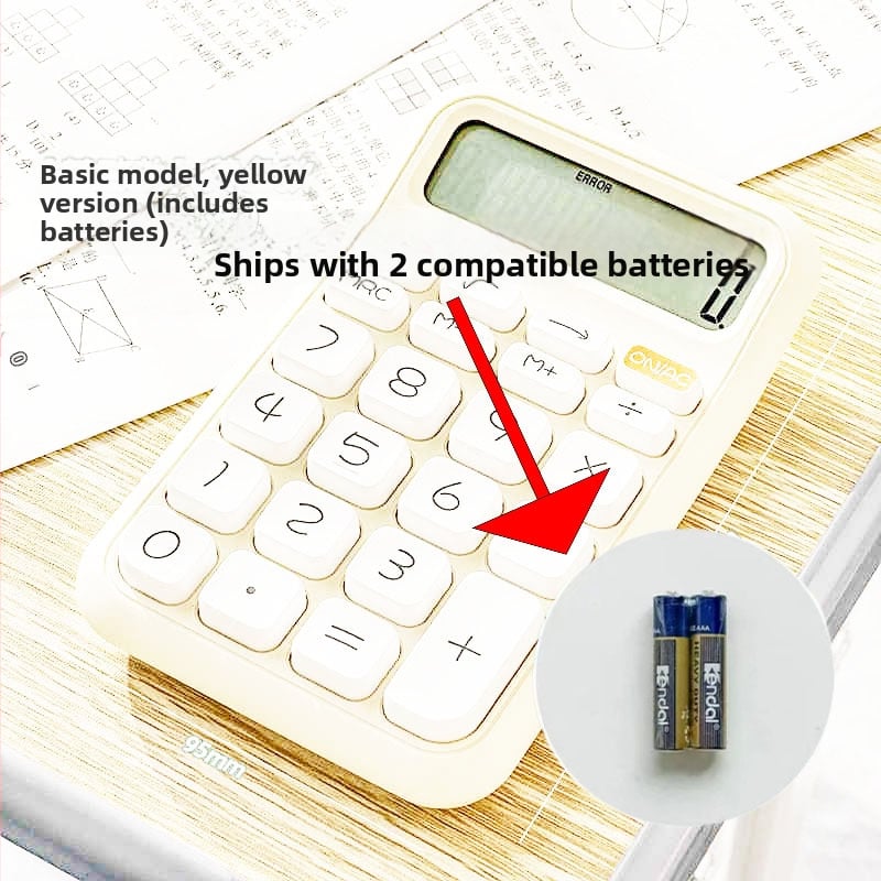 Q14 számológép 12 számjegy kijelzővel, hangfunkcióval, PVC testtel, elemmel működik – diákoknak