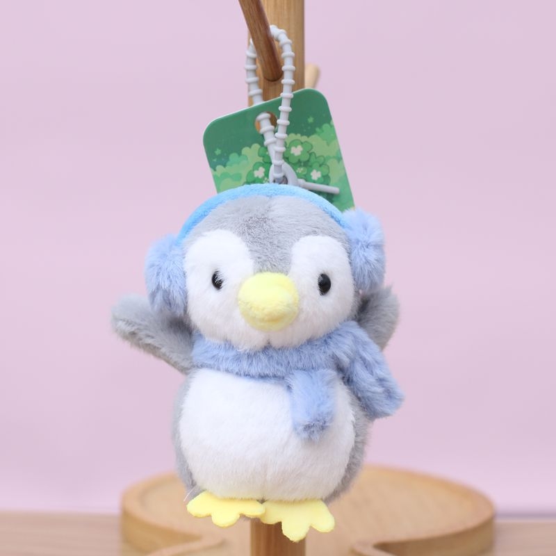 Λούτρινο πιγκουϊνάκι–κούκλα για τσάντες και μπρελόκ — γέμισμα PP βαμβάκι, εξαιρετικά μαλακό κοντό βελούδινο ύφασμα, OEM προσαρμογή λογότυπου