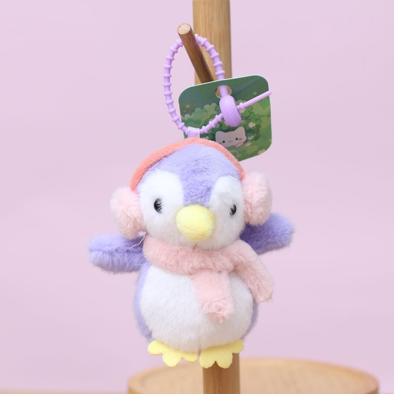 Λούτρινο πιγκουϊνάκι–κούκλα για τσάντες και μπρελόκ — γέμισμα PP βαμβάκι, εξαιρετικά μαλακό κοντό βελούδινο ύφασμα, OEM προσαρμογή λογότυπου