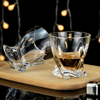 Set de pahare de whisky din cristal, design european îngroșat, 201–300 ml, ambalare în set, imprimare logo disponibil