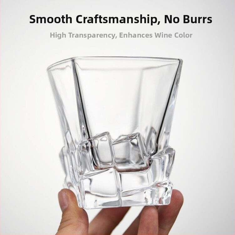 Set de pahare de whisky din cristal, design european îngroșat, 201–300 ml, ambalare în set, imprimare logo disponibil