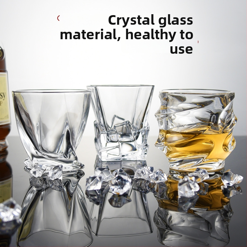 Set de pahare de whisky din cristal, design european îngroșat, 201–300 ml, ambalare în set, imprimare logo disponibil