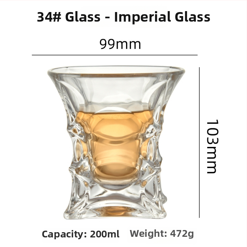 Set de pahare de whisky din cristal, design european îngroșat, 201–300 ml, ambalare în set, imprimare logo disponibil