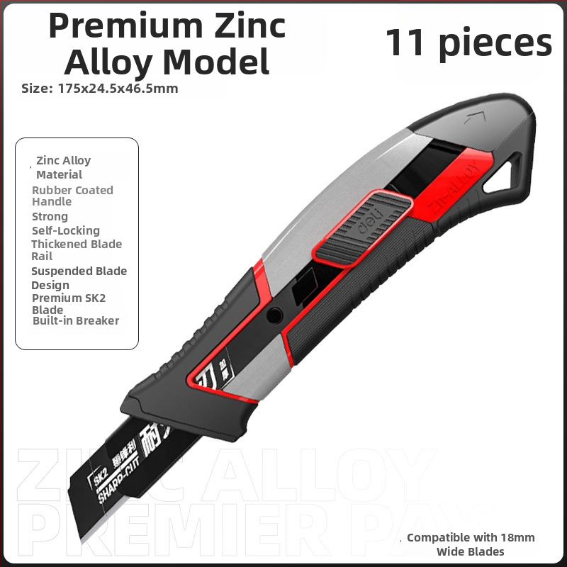 Deli DL018 nôž na umenie zliatiny ocele, čepeľ 0,5×18×100 mm, hmotnosť 70 g