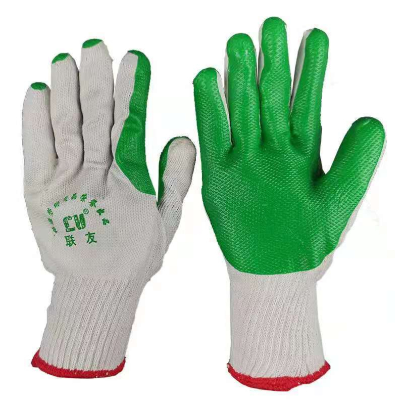 Mănuși de protecție pentru muncă, cu film acoperit cu cauciuc – rezistente la abraziune și la tăiere, greutate 130 g, pentru operațiuni industriale