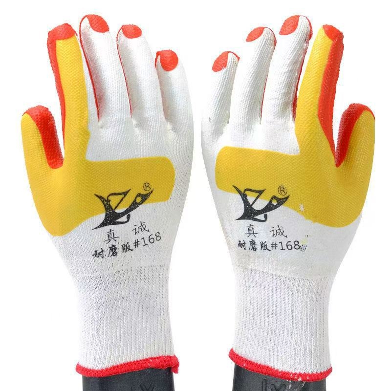 Mănuși de protecție pentru muncă, cu film acoperit cu cauciuc – rezistente la abraziune și la tăiere, greutate 130 g, pentru operațiuni industriale