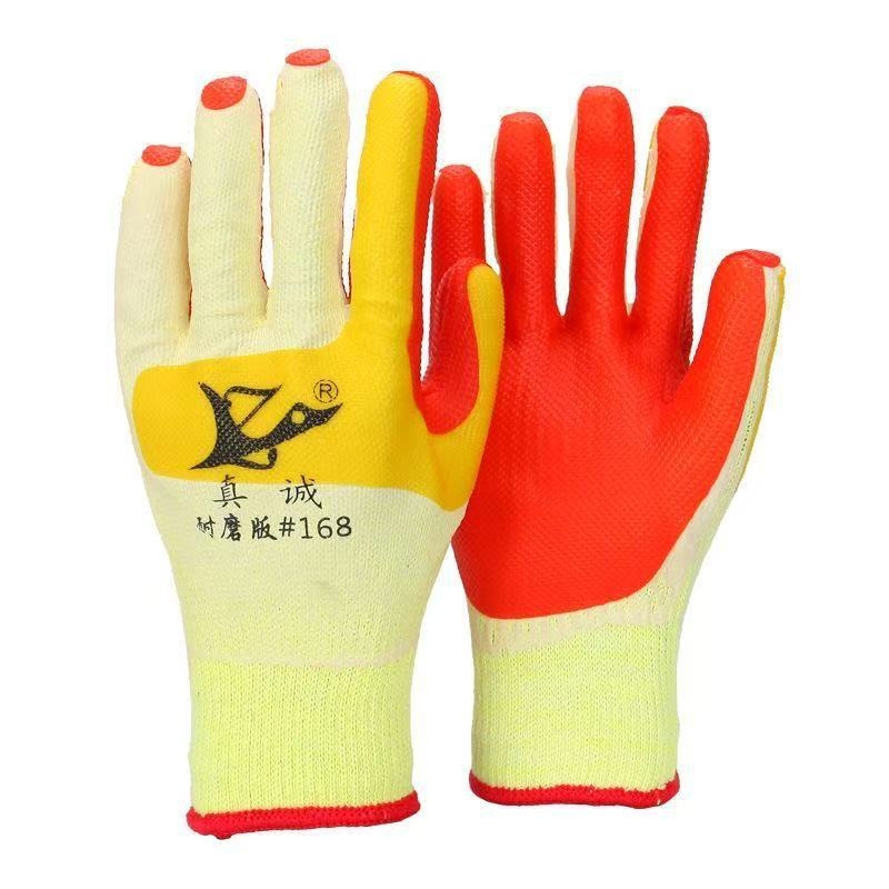 Mănuși de protecție pentru muncă, cu film acoperit cu cauciuc – rezistente la abraziune și la tăiere, greutate 130 g, pentru operațiuni industriale