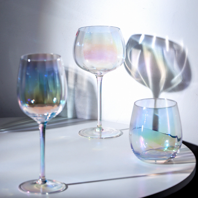 Set čaša za vino, europski stil, kristalno staklo, kapacitet 301–400 ml, moderni minimalistički dizajn, AODE Jade