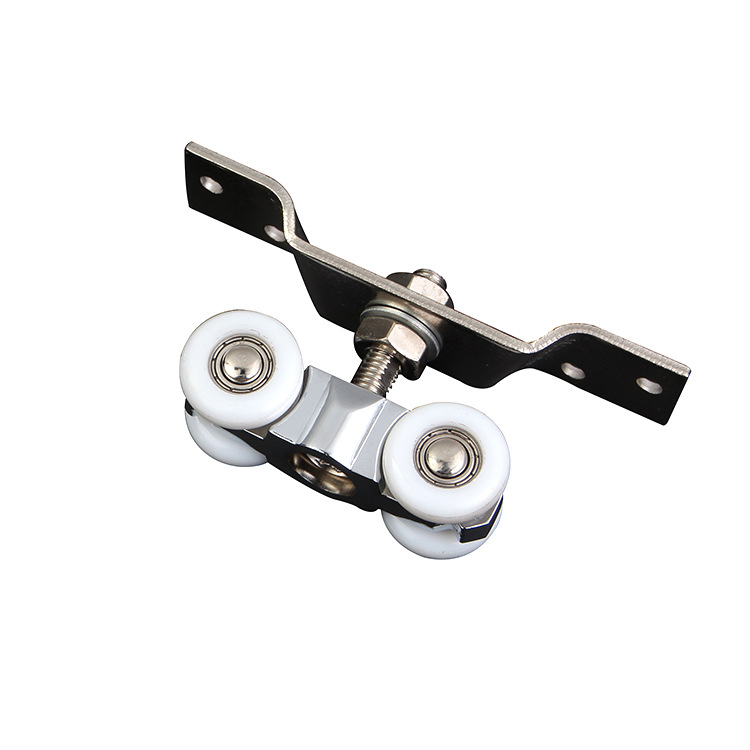 Rulment pentru ușă glisantă interioară din oțel inoxidabil, cu 4 role pentru șină