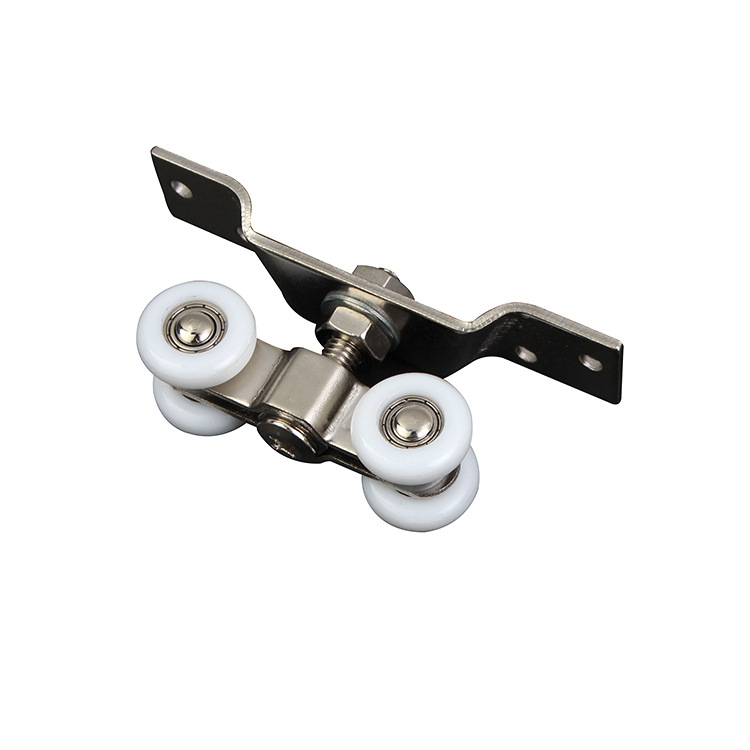 Rulment pentru ușă glisantă interioară din oțel inoxidabil, cu 4 role pentru șină