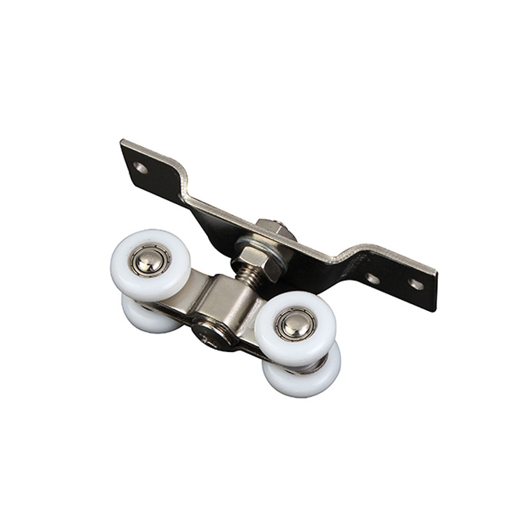 Rulment pentru ușă glisantă interioară din oțel inoxidabil, cu 4 role pentru șină