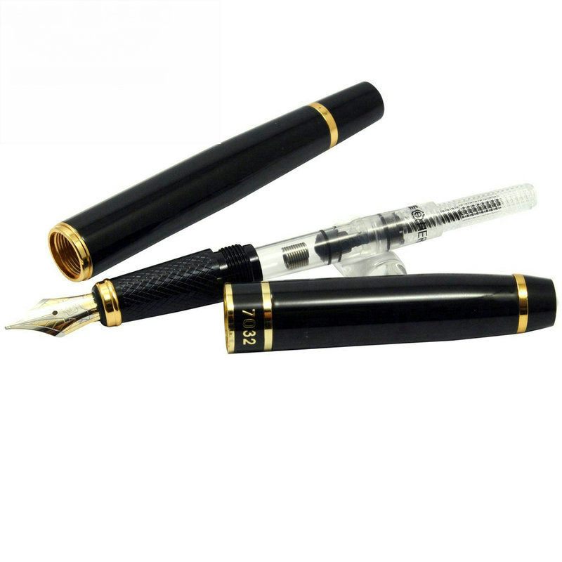 Hero 7032 művészeti toll ívelt hegly Kaligráfiához, fémből készült test, irídium tollhegy, forgó tintaellátás, ajándékdobozos csomagolás