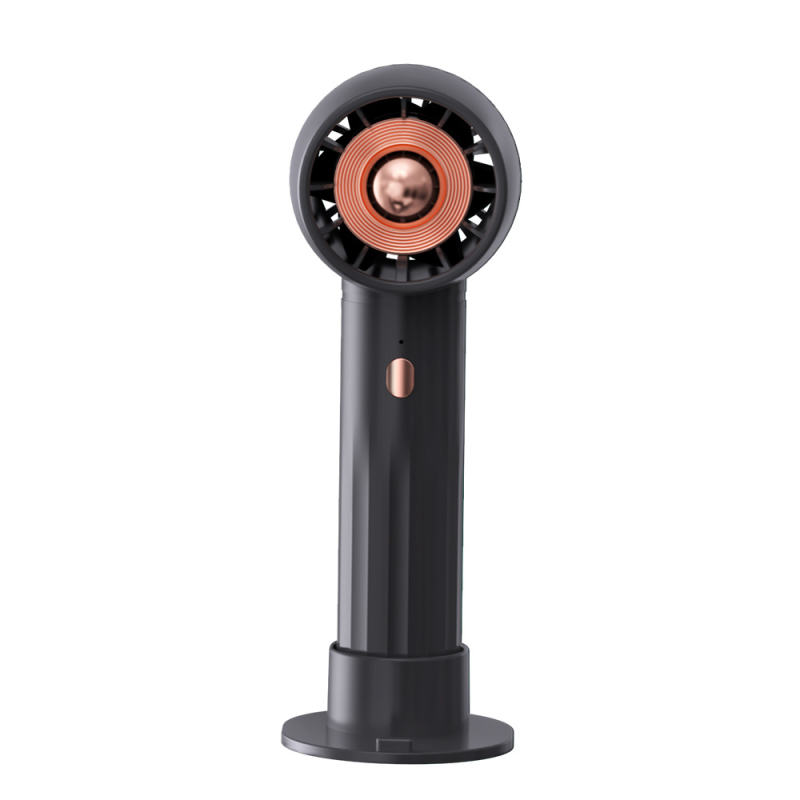 Kézben tartható lapát nélküli ventilátor beépített 1200–2000 mAh akkumulátorral, USB töltés, 3 sebesség, működési idő 1–3 óra