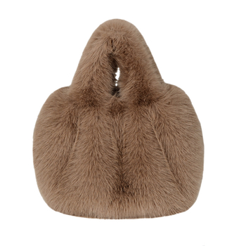 Plüss pliszírozott táska, függőleges négyzetes forma, cipzár, telefon zseb