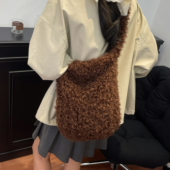 Juhgyapjú puha válltáska, koreai stílus, függőleges négyzet alakú forma, mágneszár, belső telefonzseb — 2025 téli kiadás