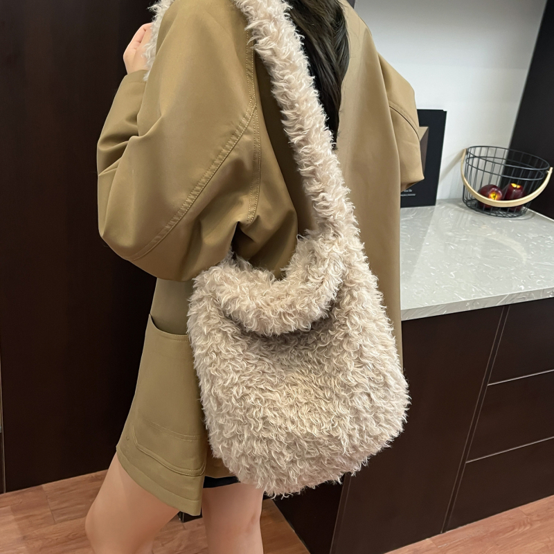 Juhgyapjú puha válltáska, koreai stílus, függőleges négyzet alakú forma, mágneszár, belső telefonzseb — 2025 téli kiadás