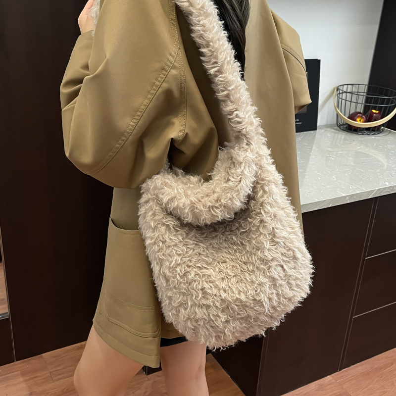 Juhgyapjú puha válltáska, koreai stílus, függőleges négyzet alakú forma, mágneszár, belső telefonzseb — 2025 téli kiadás