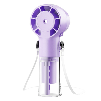 F10 Kézben tartható permetező ventilátor, USB-töltés, 1000–1200 mAh akkumulátor, 3 sebességfokozat, 6+ lapát, permetező funkció