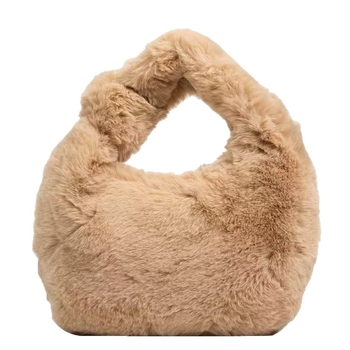 Plush Dumpling torbica, gradski stil, vodoravni kvadratni oblik, zatvarač, džep za telefon