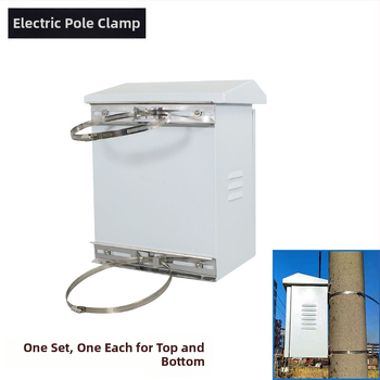 Nerezový okružný držiak na elektrický stĺp, pre pouličné osvetlenie a vodotesný box