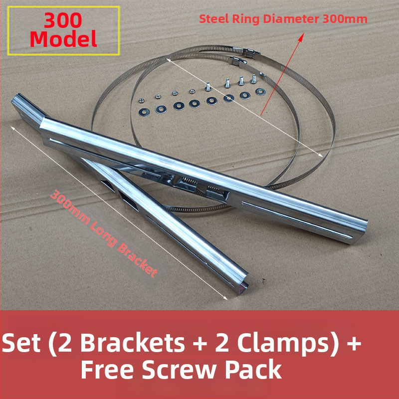 Nerezový okružný držiak na elektrický stĺp, pre pouličné osvetlenie a vodotesný box