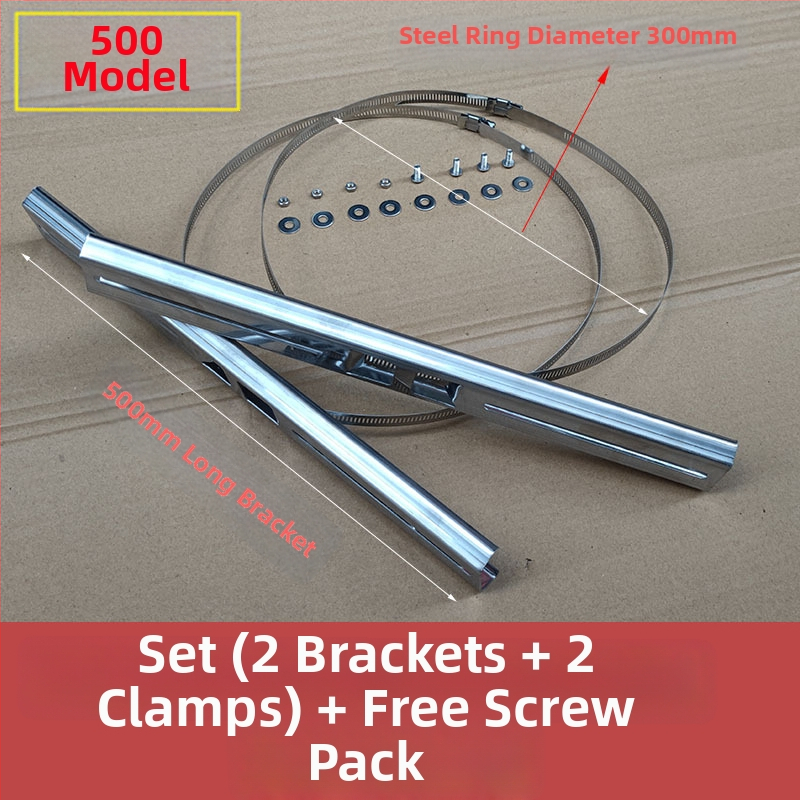 Nerezový okružný držiak na elektrický stĺp, pre pouličné osvetlenie a vodotesný box