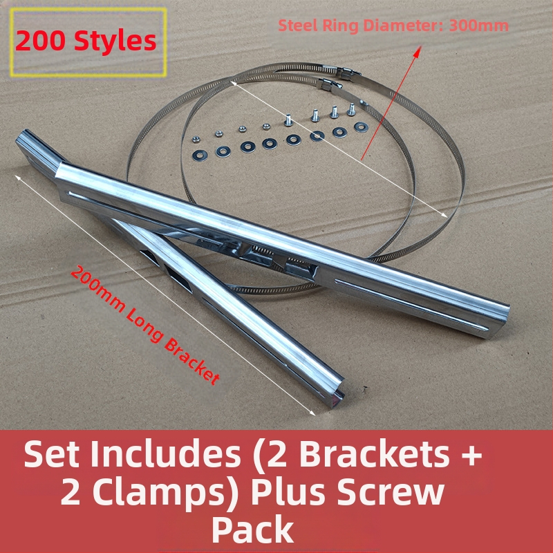 Nerezový okružný držiak na elektrický stĺp, pre pouličné osvetlenie a vodotesný box