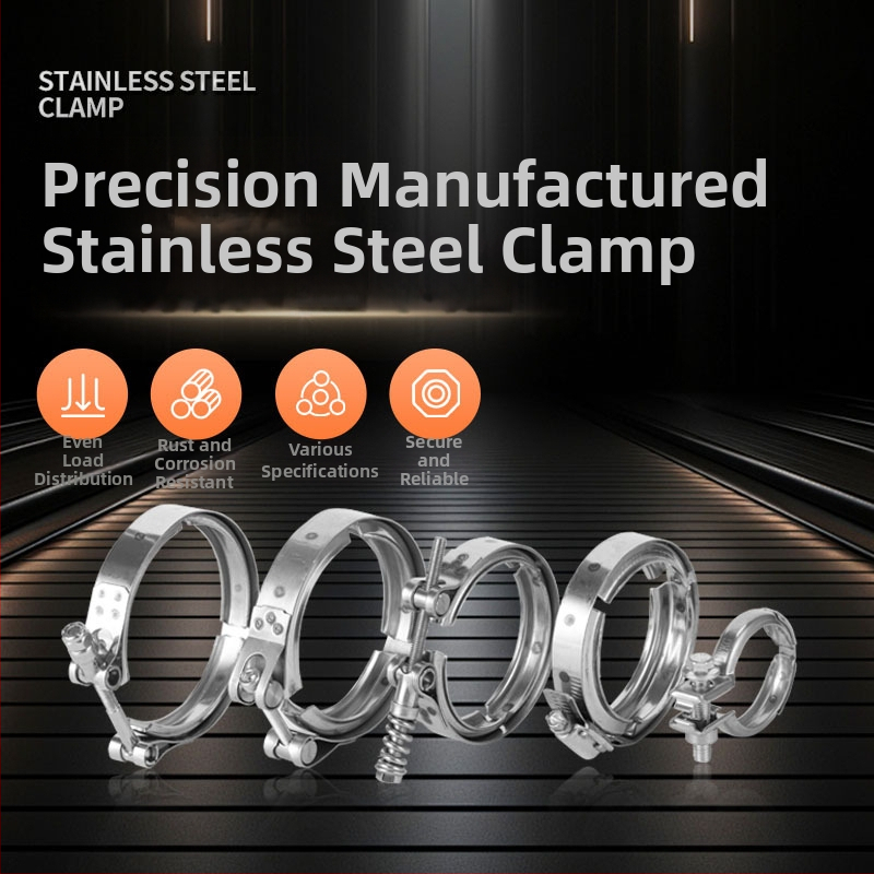 Spona z nerezovej ocele pre automobilový výfuk, drážkovaný V typ, ťažká vyrovnávacia spona Hwkg/Hengwei