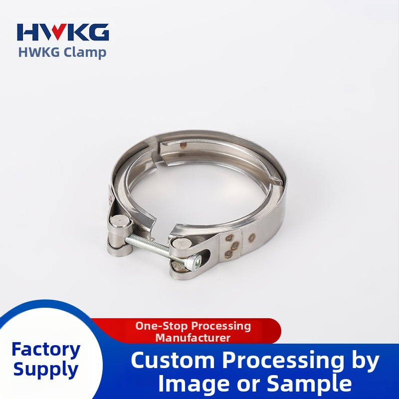 Spona z nerezovej ocele pre automobilový výfuk, drážkovaný V typ, ťažká vyrovnávacia spona Hwkg/Hengwei