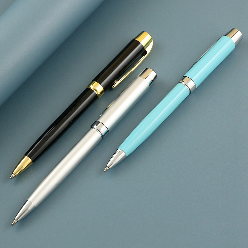 Fém golyóstoll SY-480 rácsmintás tokkal és céges logó nyomtatási lehetőséggel; hegye 1.0 mm vagy 0.7 mm; fémtest; egyedi feldolgozás