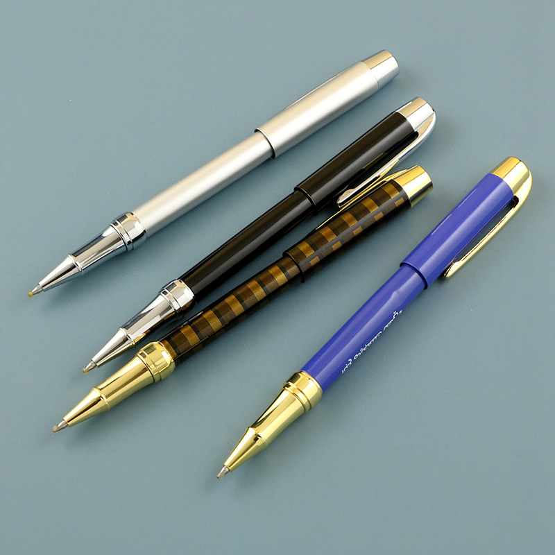 Fém golyóstoll SY-480 rácsmintás tokkal és céges logó nyomtatási lehetőséggel; hegye 1.0 mm vagy 0.7 mm; fémtest; egyedi feldolgozás